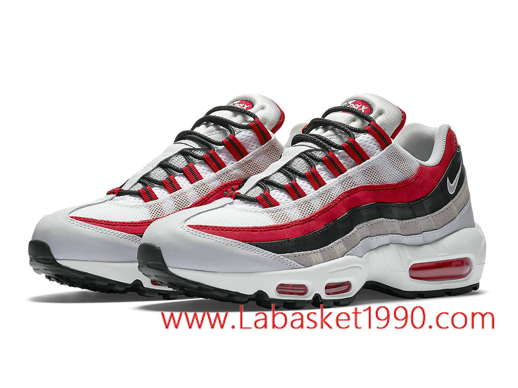 ... Nike Air Max 95 Essential 749766_601 Chaussures Nike Prix Pas Cher Pour Homme Blanc Rouge ...